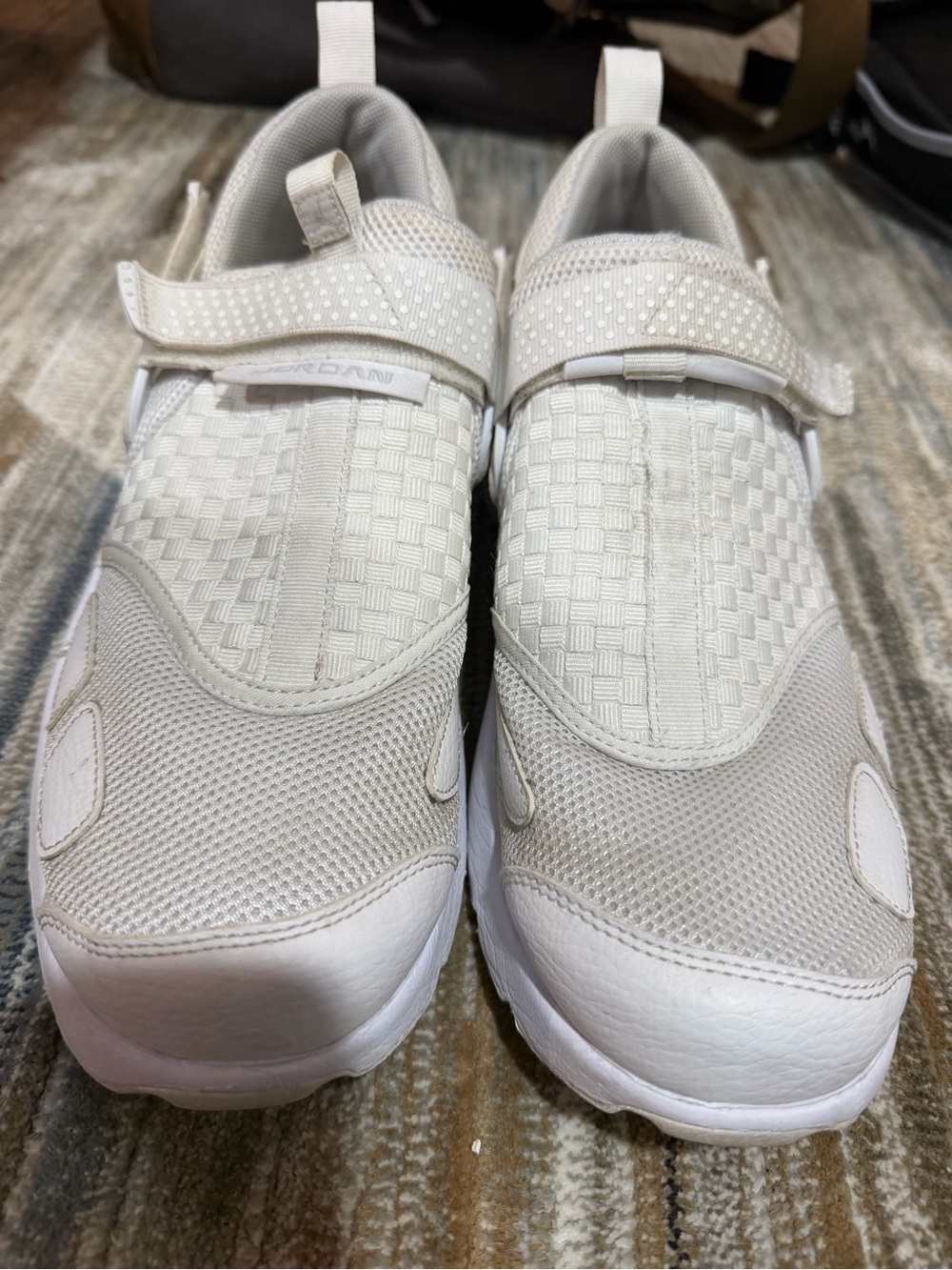Jordan Men's White Cream Slip-On Sneakers